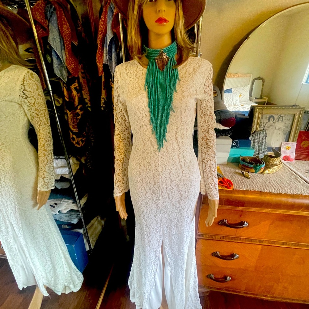 Nasty Gal white lace dress
